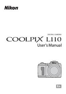 Nikon Coolpix L110 manual. Camera Instructions.